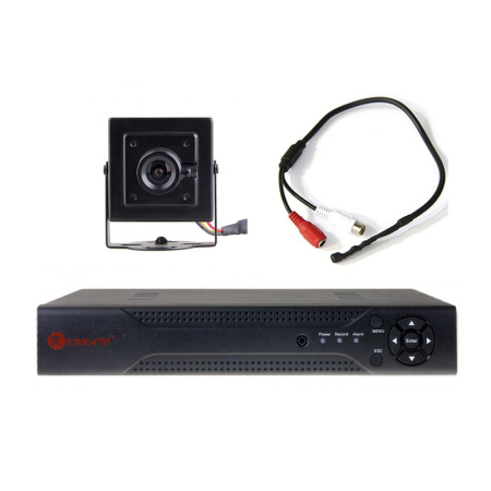 Комплект видеонаблюдеиня мини-камера и микрофон